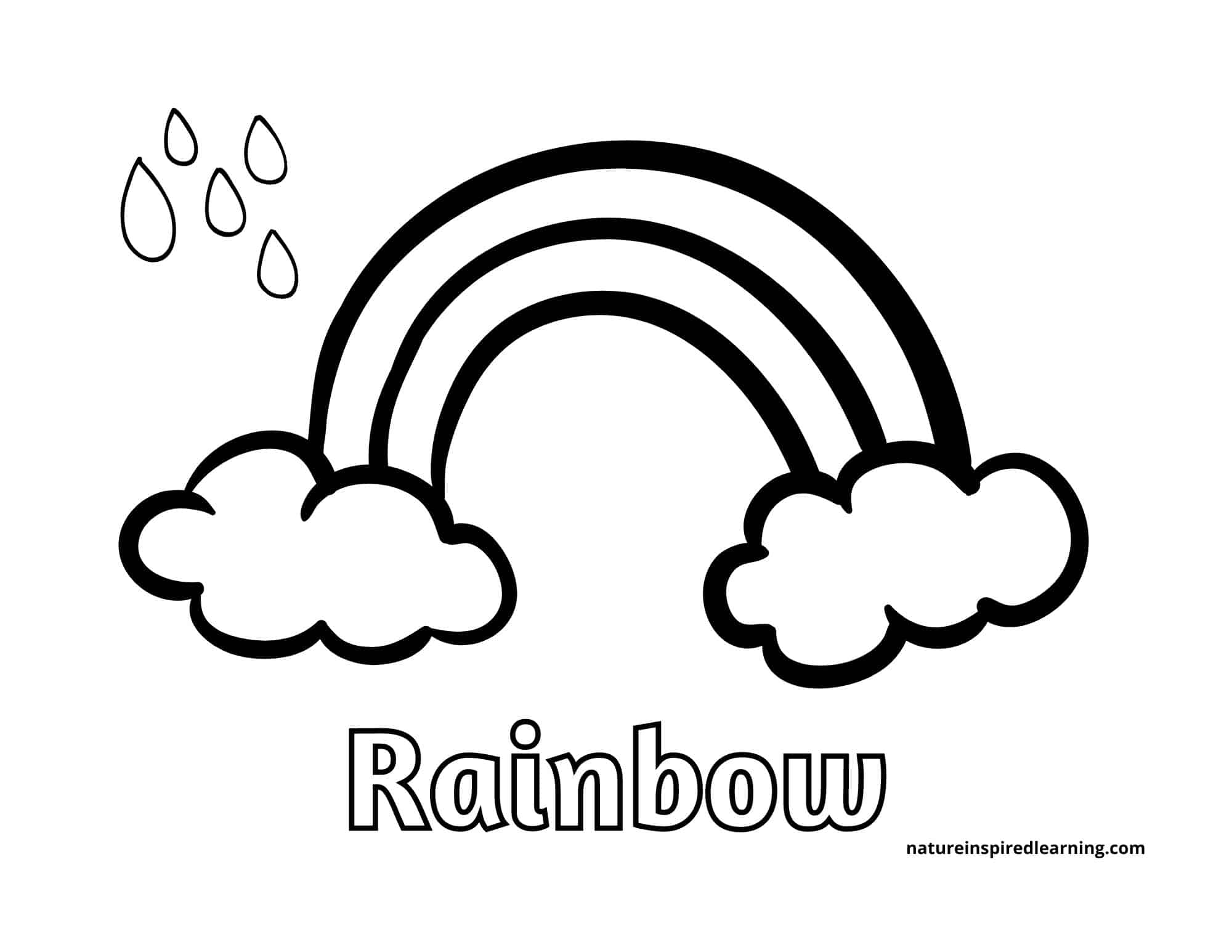 Printable Rainbow Coloring Pages for Kids - Nature Inspired Learning