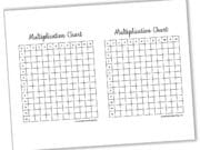 Blank Multiplication Charts (Printable) - Nature Inspired Learning