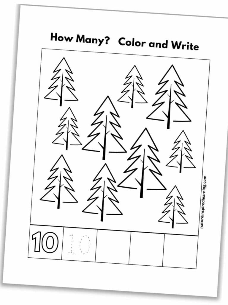 20 Number Recognition Worksheets Nature Inspired Learning