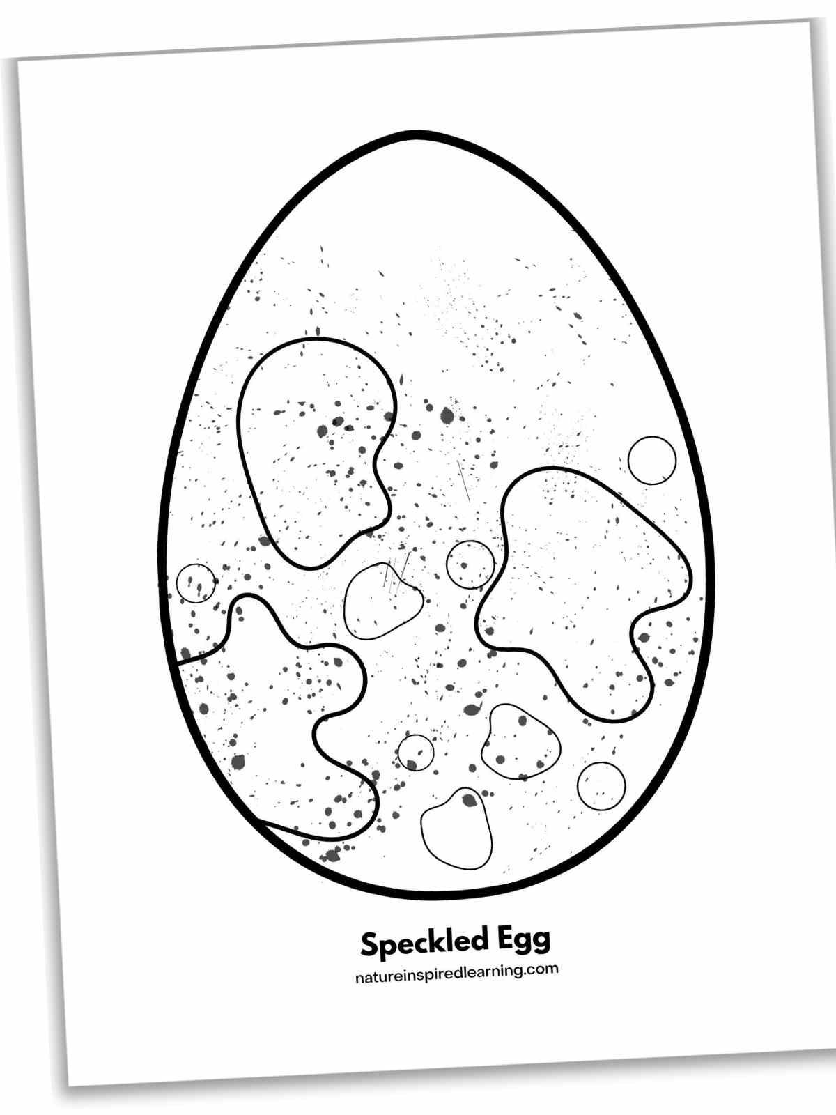 Large egg with a random speckled design